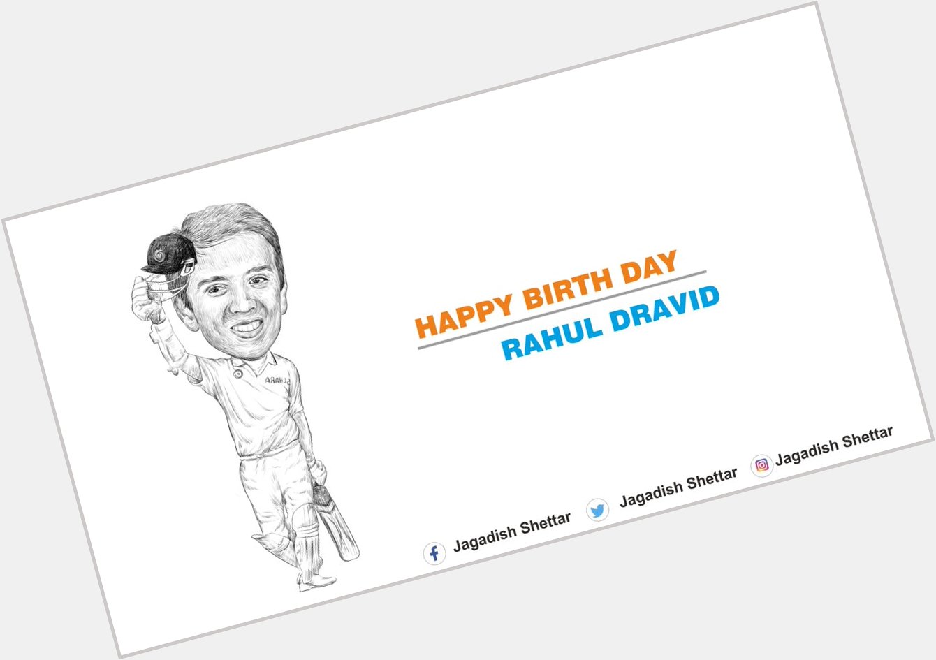 Happy Birthday to the \Wall of Indian Cricket\ Rahul Dravid! 