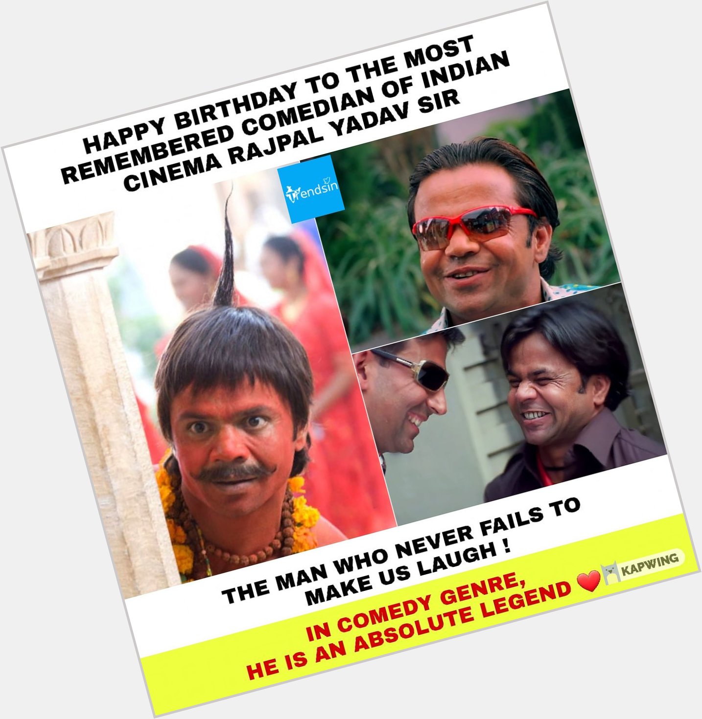 Happy Birthday One Of Best Actor Rajpal Yadav Sir   