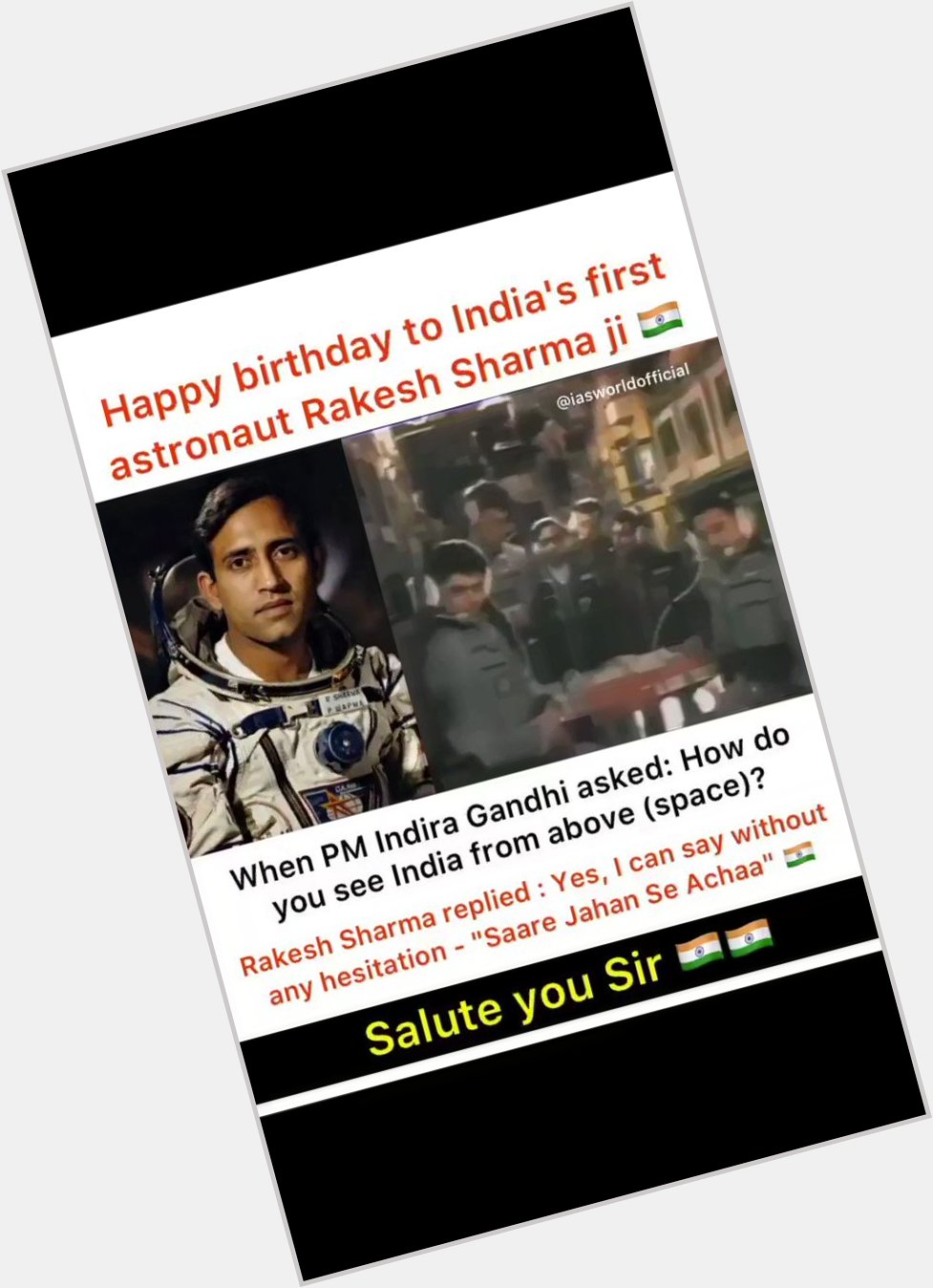 Happy birthday to Rakesh Sharma ji 