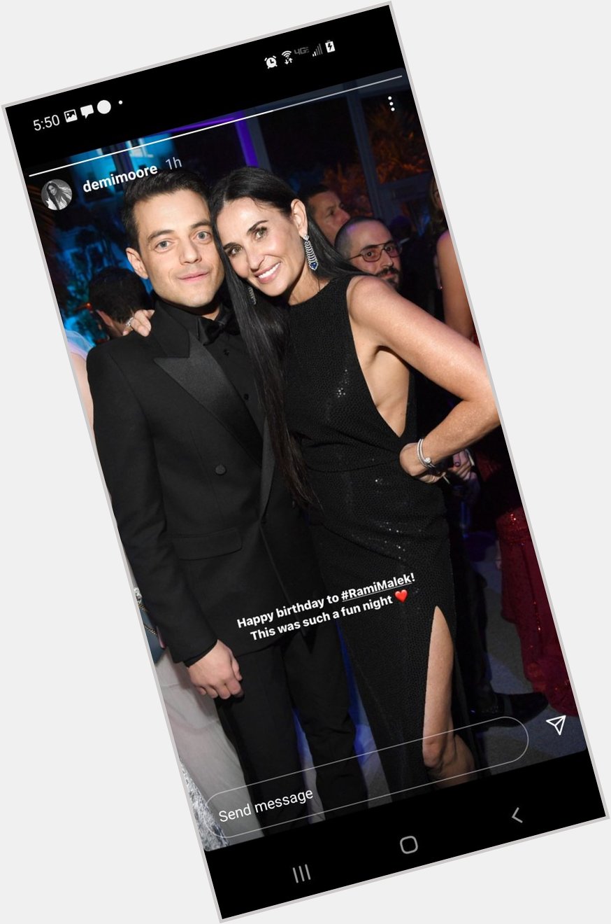 Demi Moore wishing Rami Malek happy birthday is random. She s probably only met him a few times at most right 
