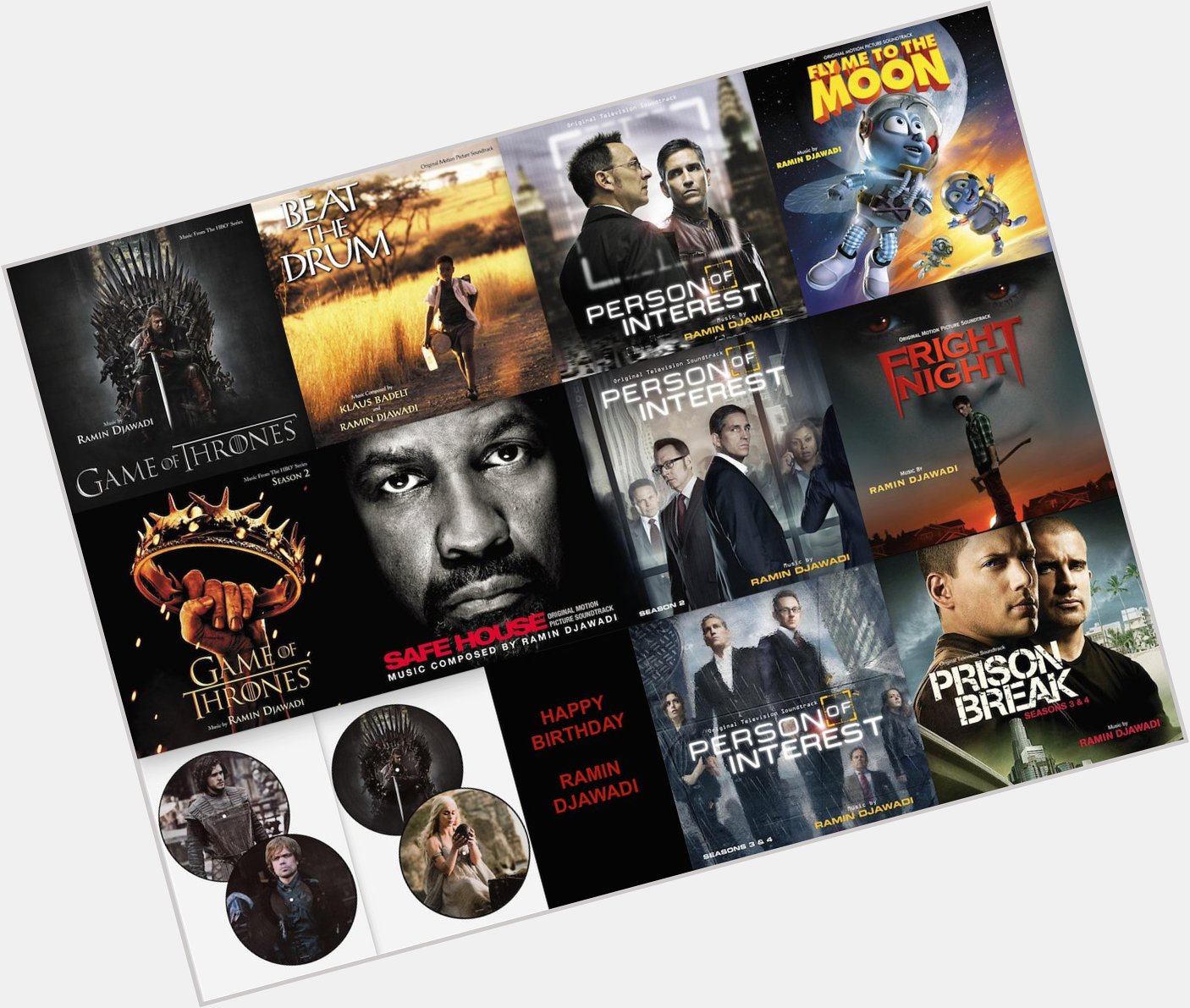 Happy Birthday composer Ramin Djawadi! So many great TV and Movie scores- what are your favorites? 