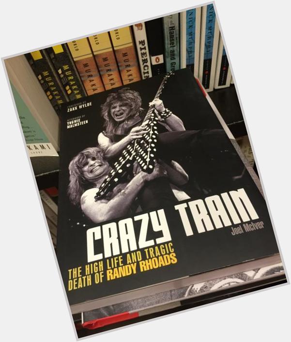 Fitting that I would see this book today. Happy birthday, Randy Rhoads. 