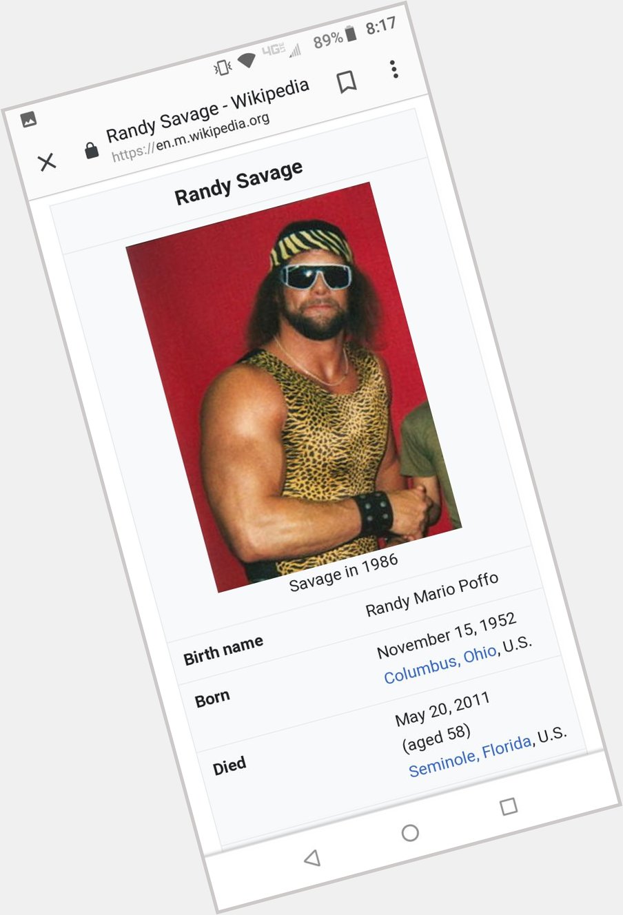 Happy Birthday Macho Man Randy Savage 