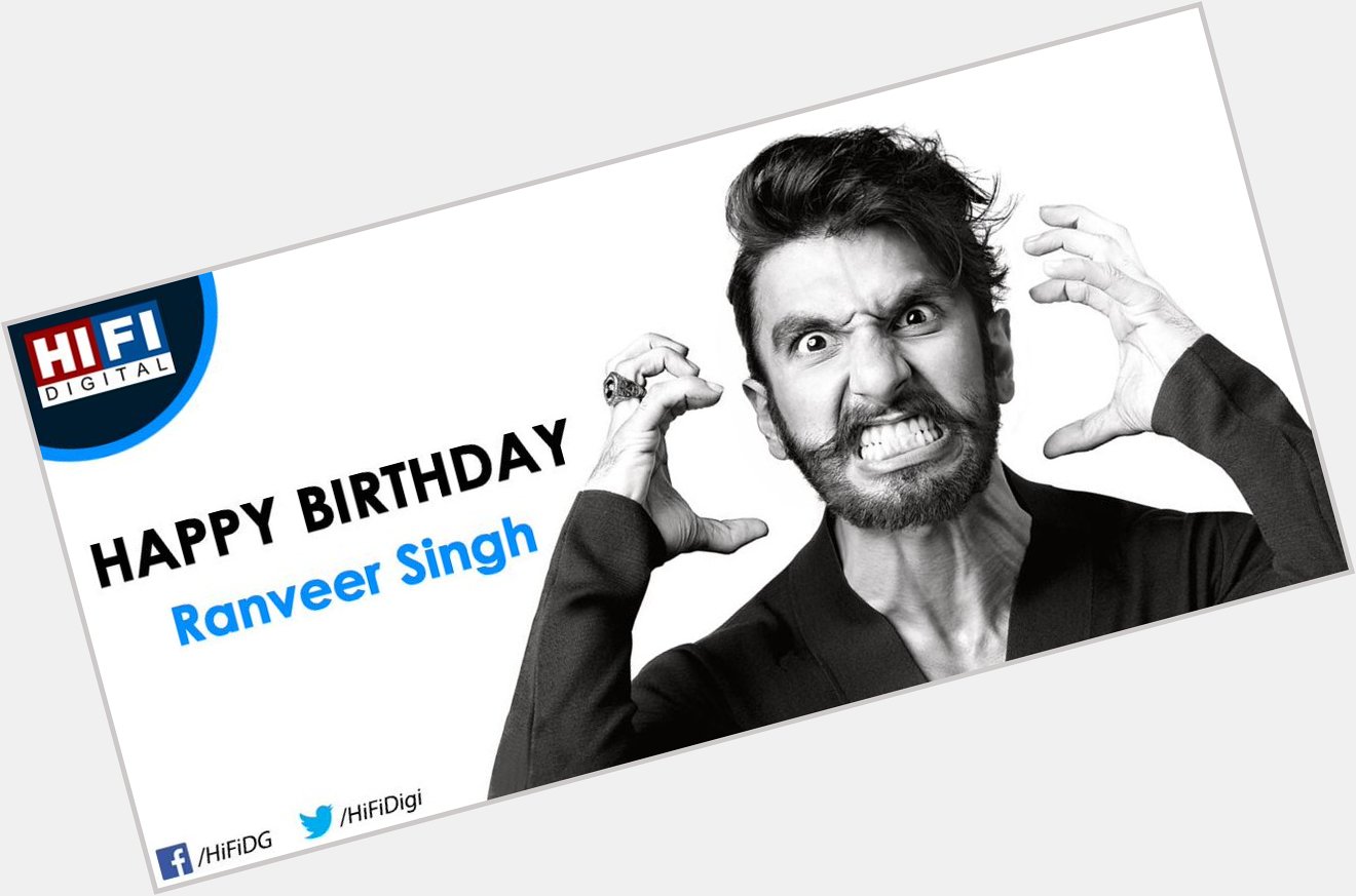 Here\s wishing most energetic actor Ranveer Singh a very Happy Birthday. this message to wish him. 
