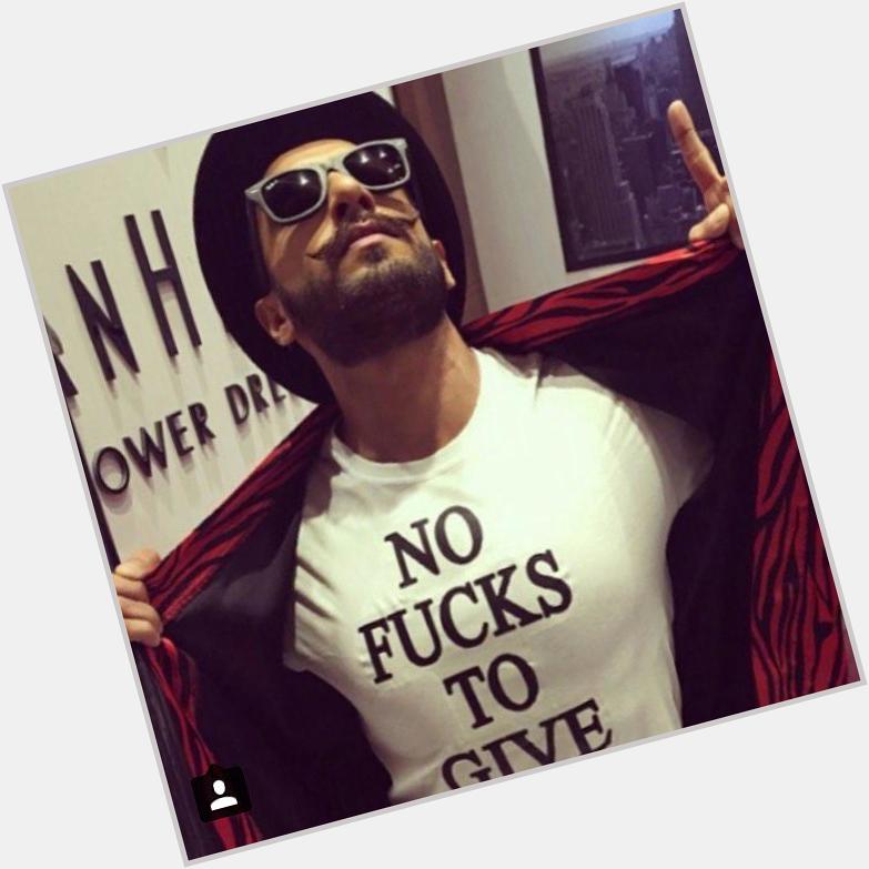 This dude is awesome. He is totally free and humorous. Love him. Long way to go.
Happy Birthday Ranveer Singh 