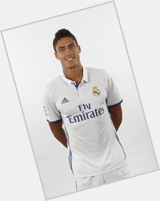 Happy birthday on the central back of Real Madrid Varane      