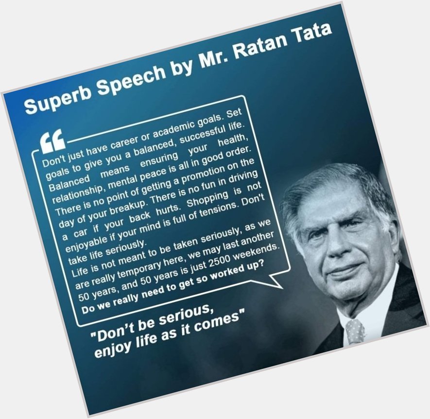 Happy birthday to big personality Sh. Ratan Tata    