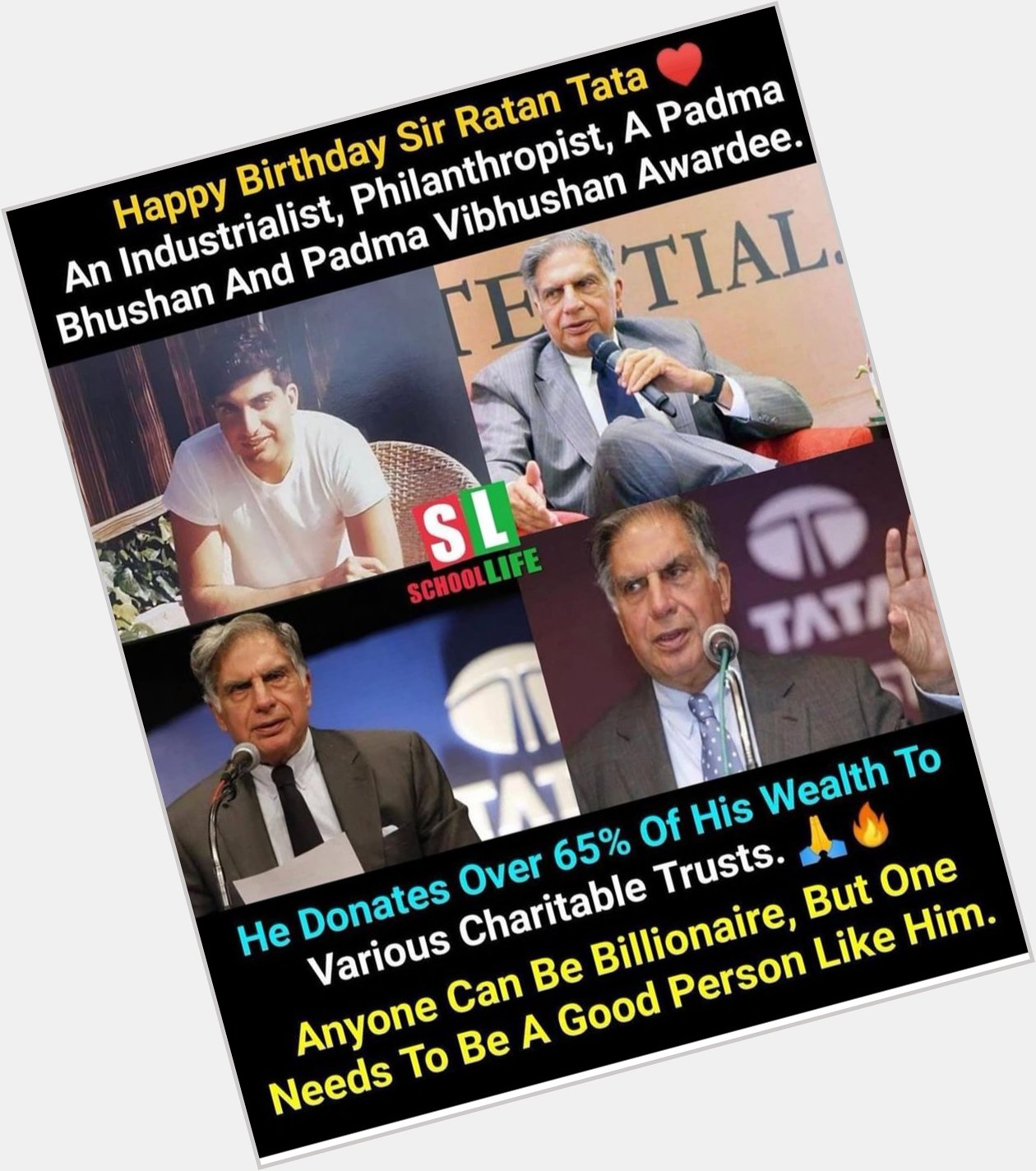 Happy birthday Ratan Tata Sir ... 
Your Contribution to Nation is Immense    