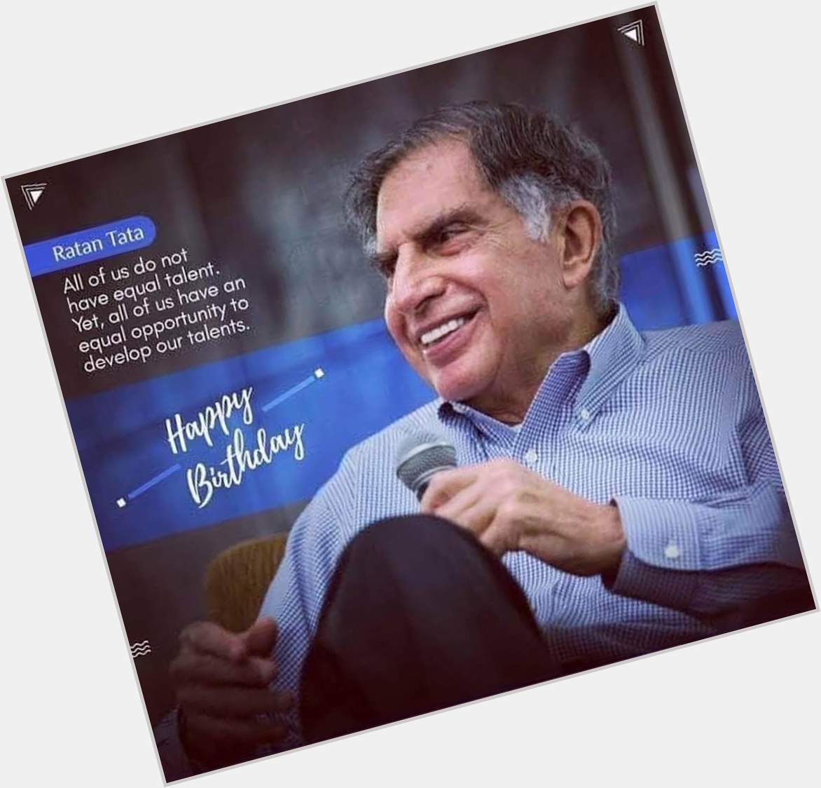 Happy birthday Ratan Tata Sir, wishing you many more happy ones ahead. You are an inspiration for me. 