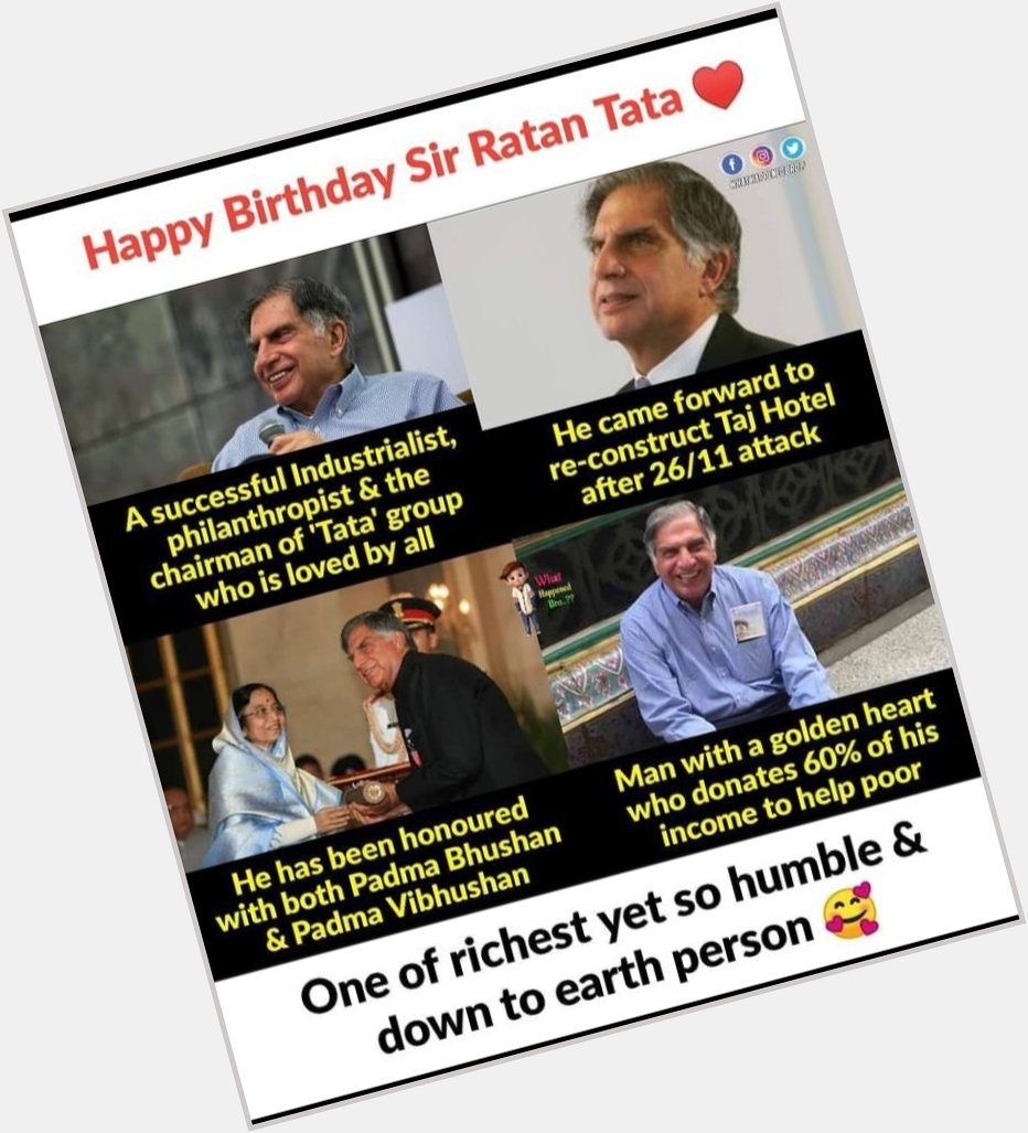 Happy Birthday Sir Ratan Tata      
