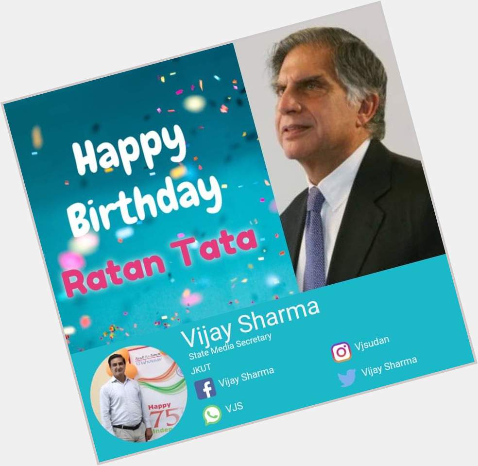 Happy Birthday to Ratan Tata 