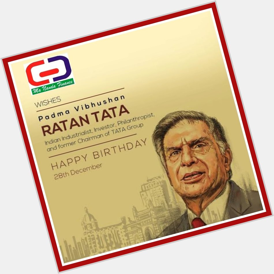 Happy Birthday Ratan Tata ji
 Living Legend    