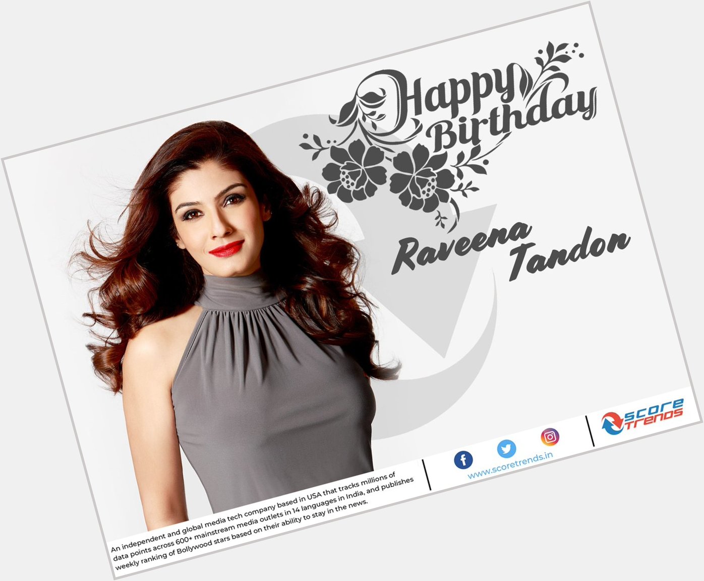 Score Trends wishes Raveena Tandon a Happy Birthday !! 