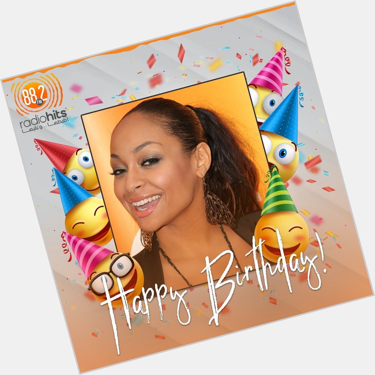 \"Happy birthday to our beautiful and talented
raven-symoné \"    