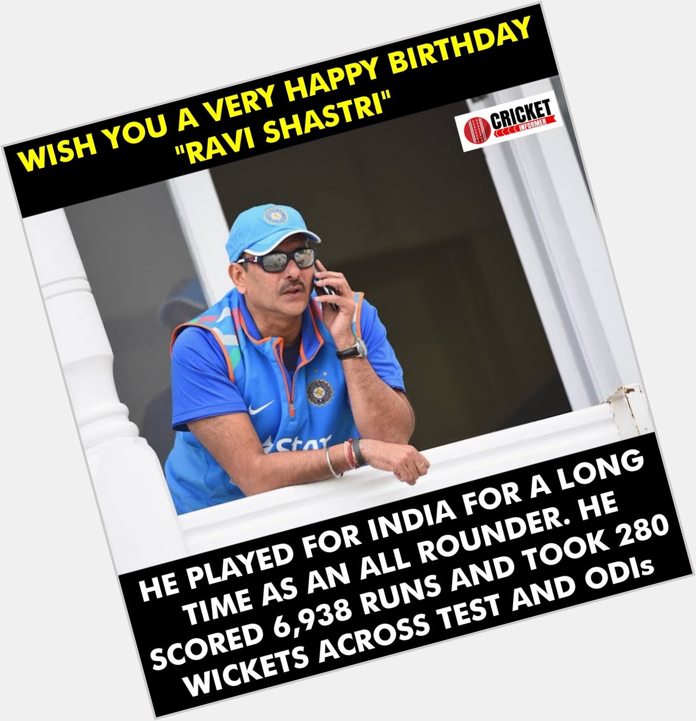 Happy Birthday Ravi Shastri. 