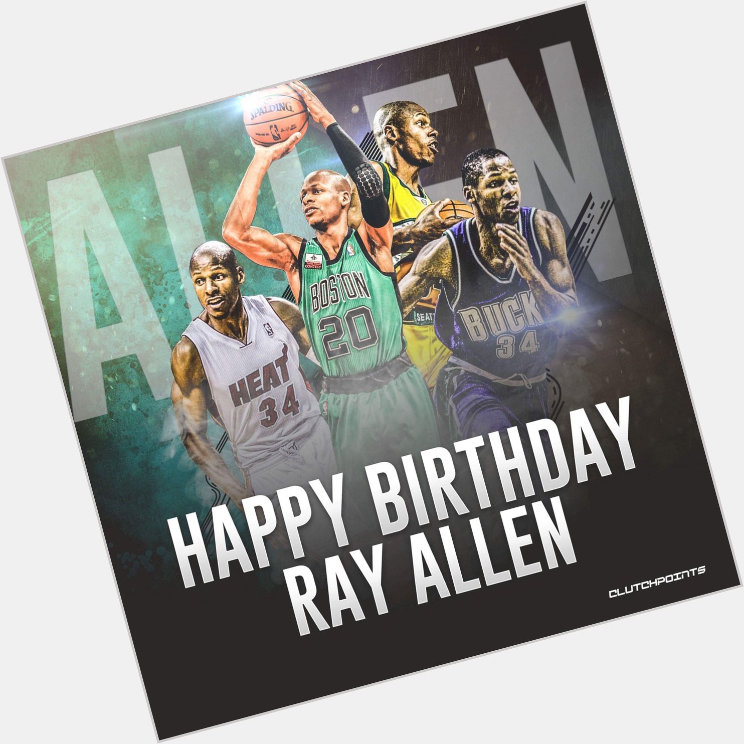 Happy Birthday to Ray Allen, who turns 43 today!  