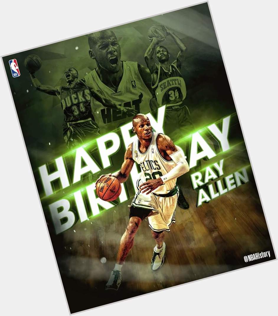 Happy 43rd birthday to Ray Allen, the NBA\s all-time leader in 3-pointers! 