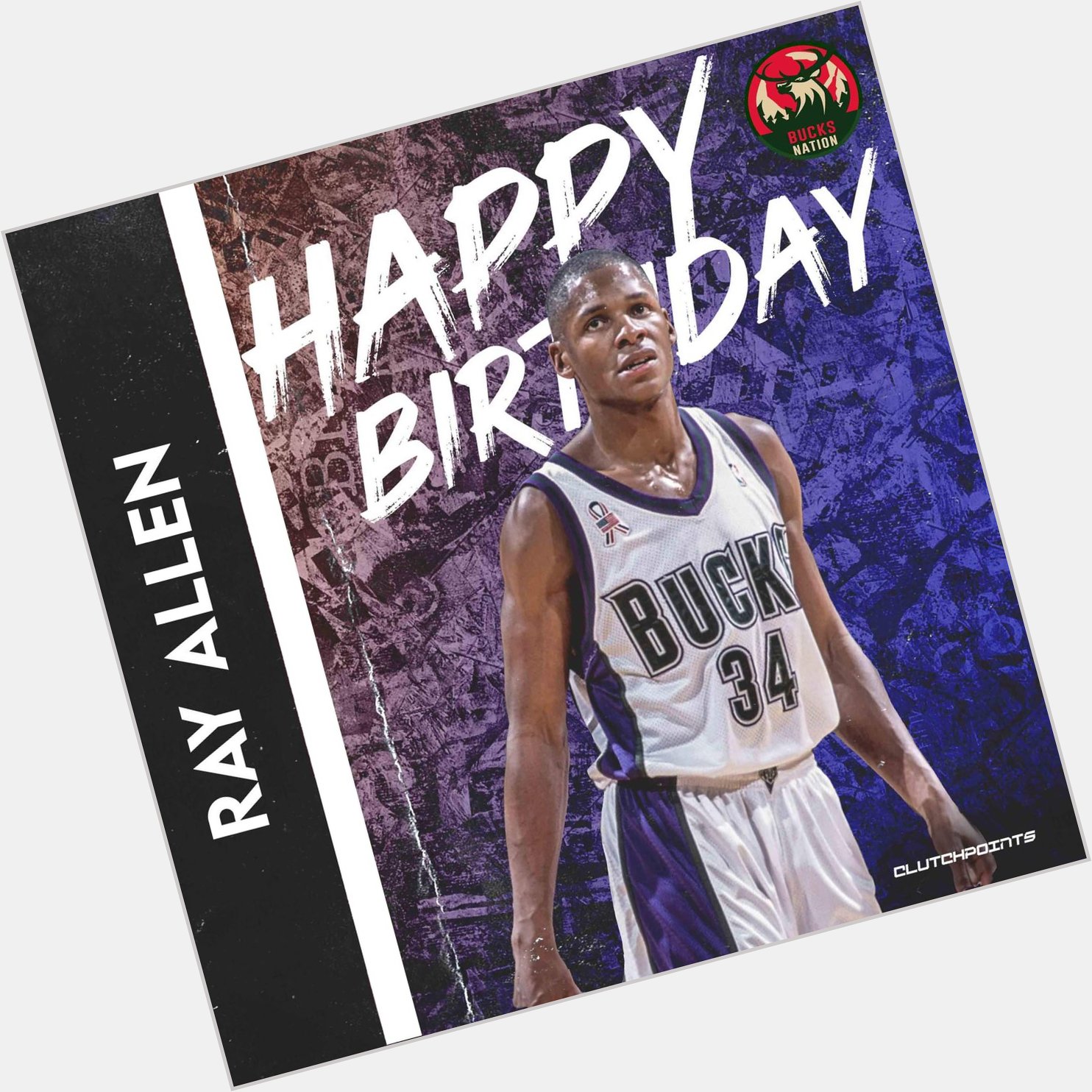 Join Bucks Nation in greeting 1997 ROY, 10x All-Star & 2x NBA Champ, Ray Allen, a happy 46th birthday!  