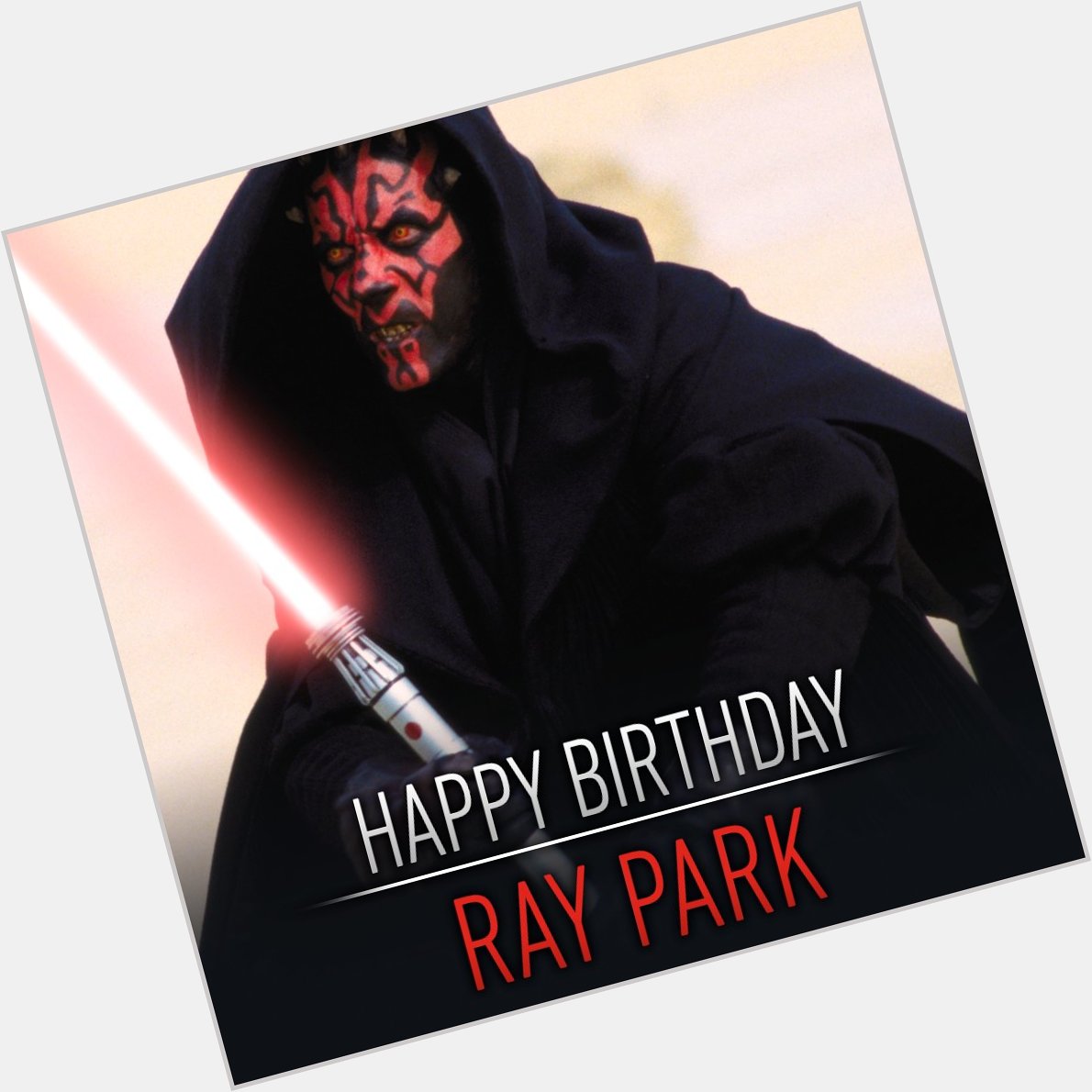 De man achter de angstaanjagende Darth Maul is vandaag jarig. Happy birthday Ray Park! 