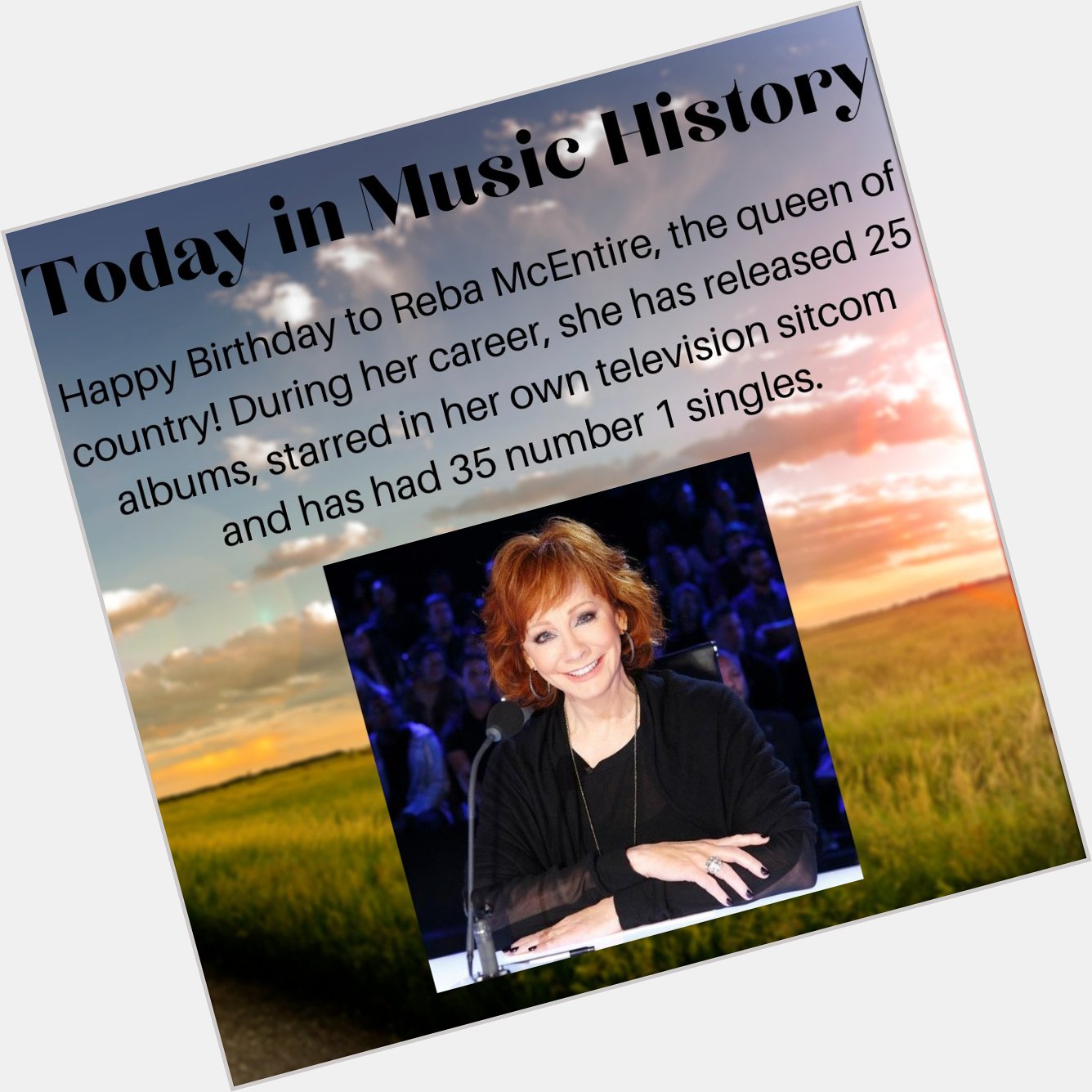 Today in music history we want to wish Happy Birthday to Reba McEntire! 
