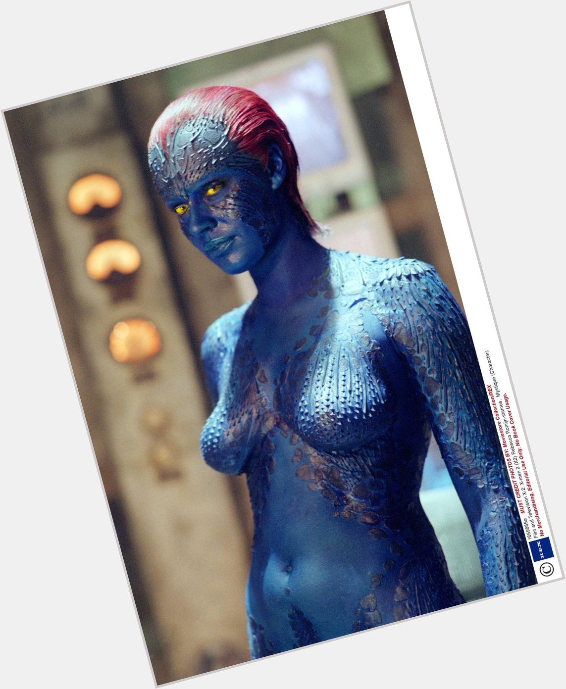 Happy birthday to Rebecca Romijn, who portrayed Raven Darkhölme  (a.k.a. Mystique) in four \X-Men\ films. 