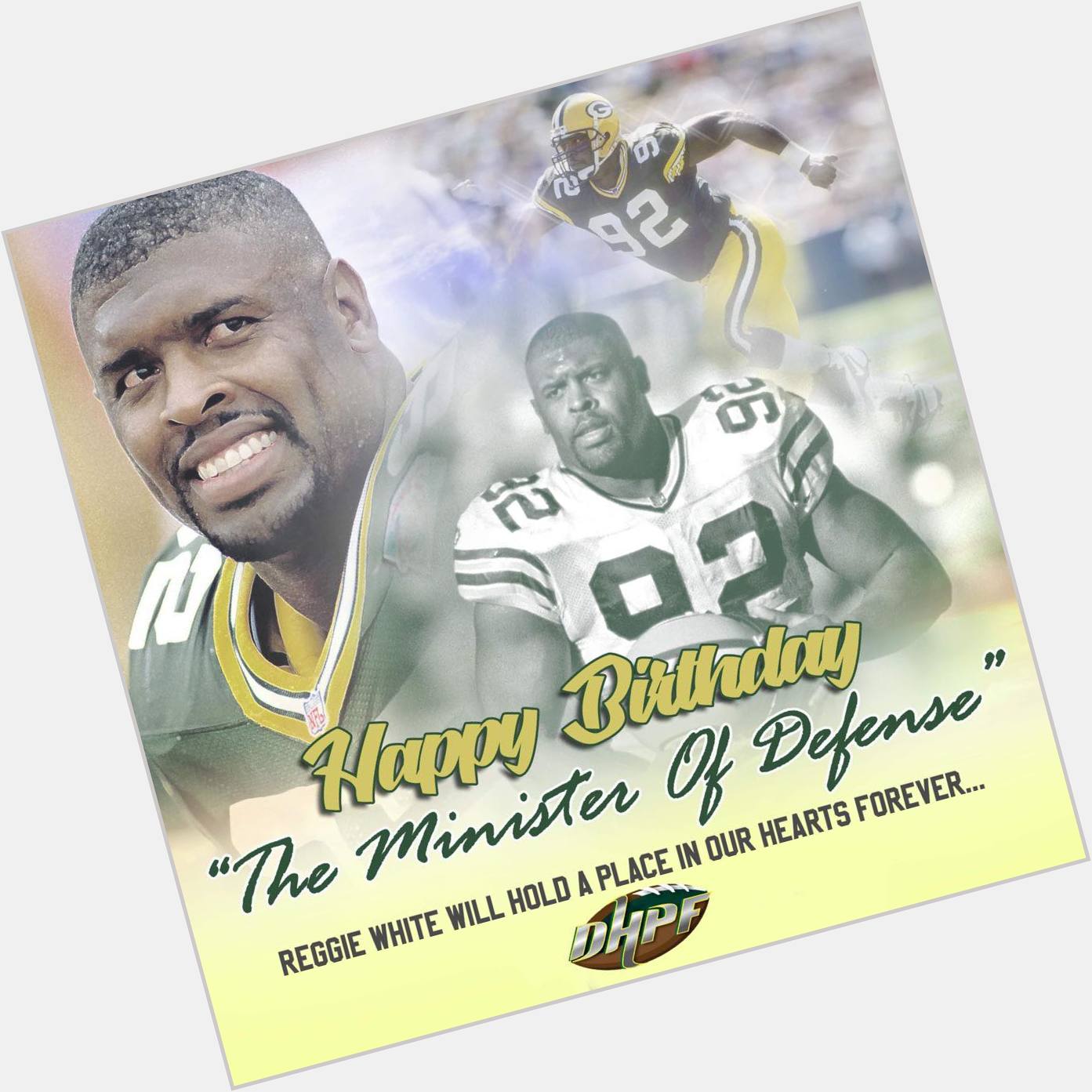 Happy heavenly birthday to Reggie White AKA the minister of defense and of course Reggie Clause. 