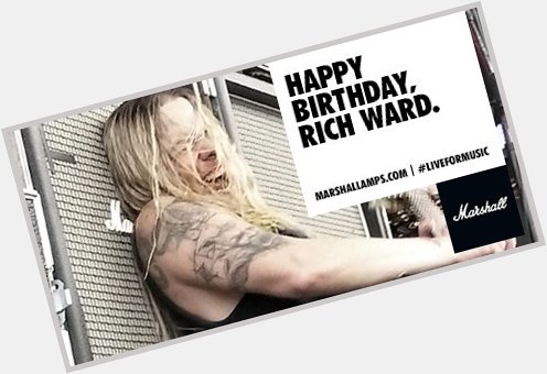 Happy Birthday to Fozzy guitarist and Marshall artist Rich Ward 