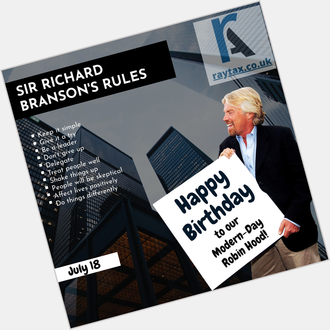 Happy Birthday to Sir Richard Branson  