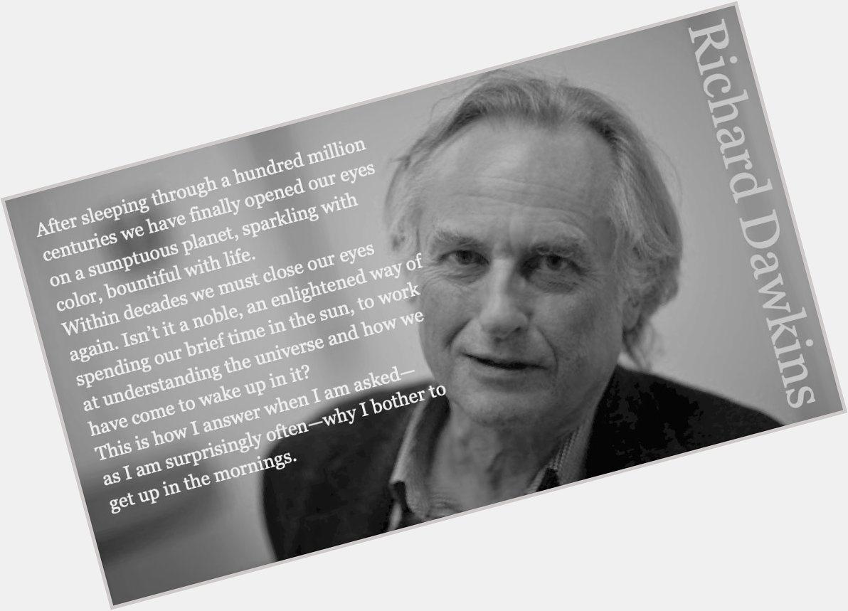 Happy birthday Richard Dawkins  