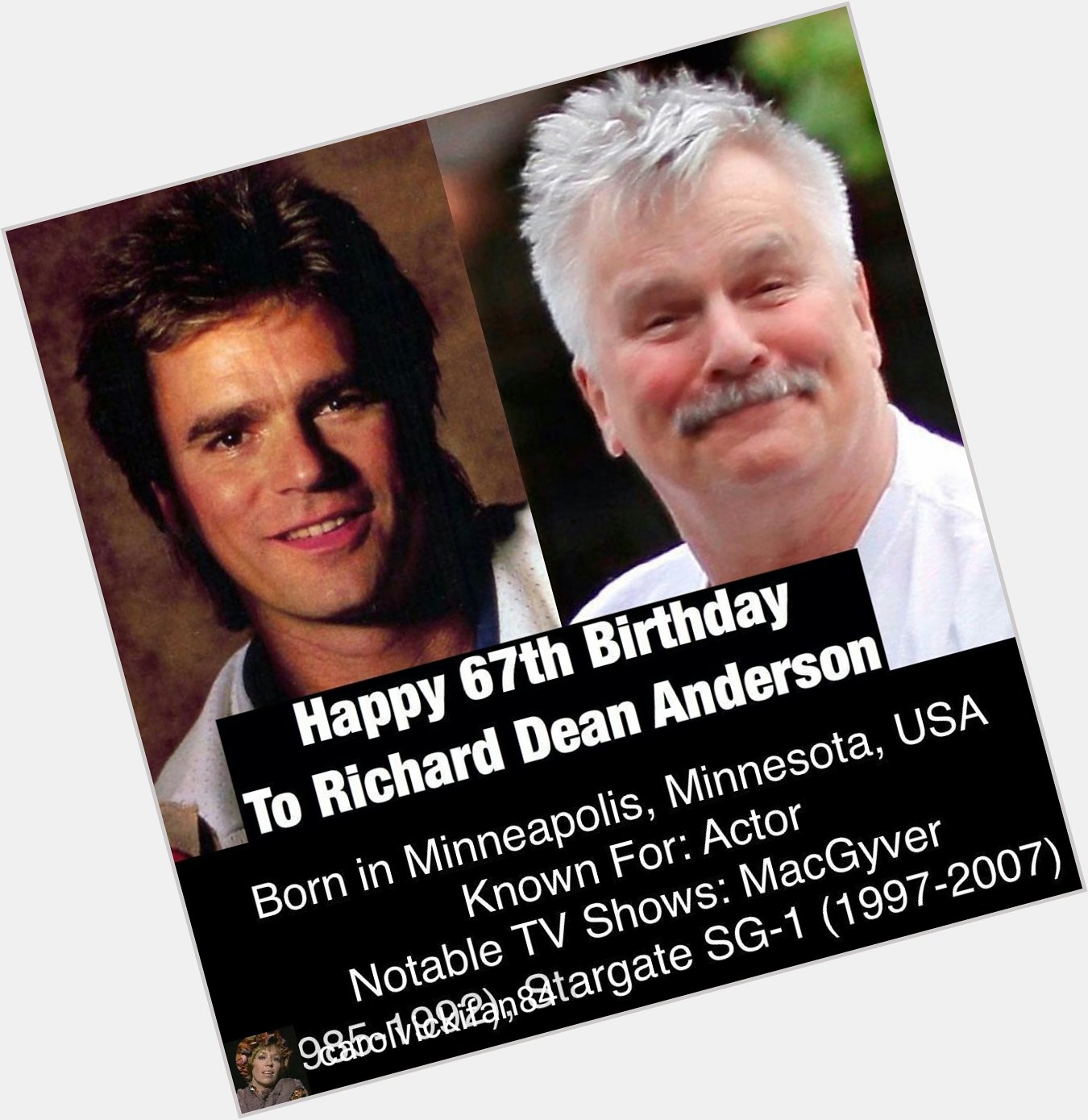   January 23: Happy 67th Birthday to Richard Dean Anderson 