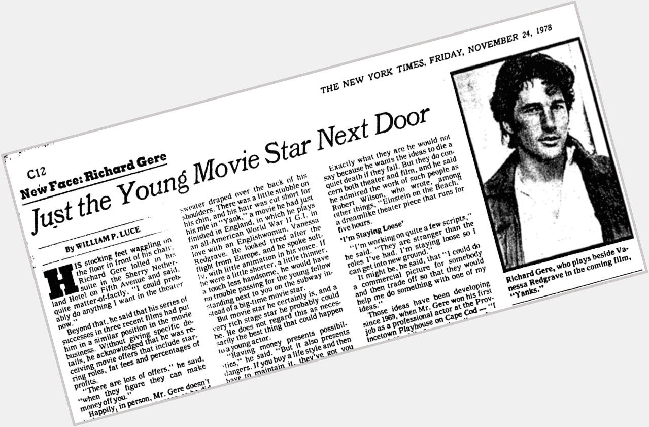 Happy birthday, Richard Gere! In 1978, he was just the young movie star next door.  