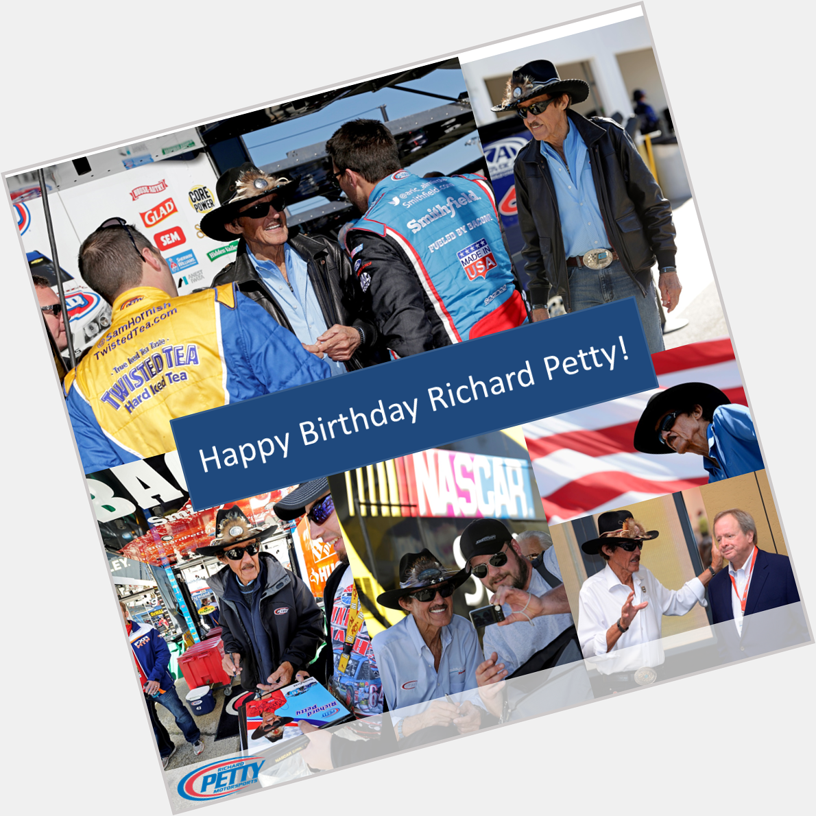 How cool that Richard Petty & share a birthday!?! Happy Birthday to & his driver! 