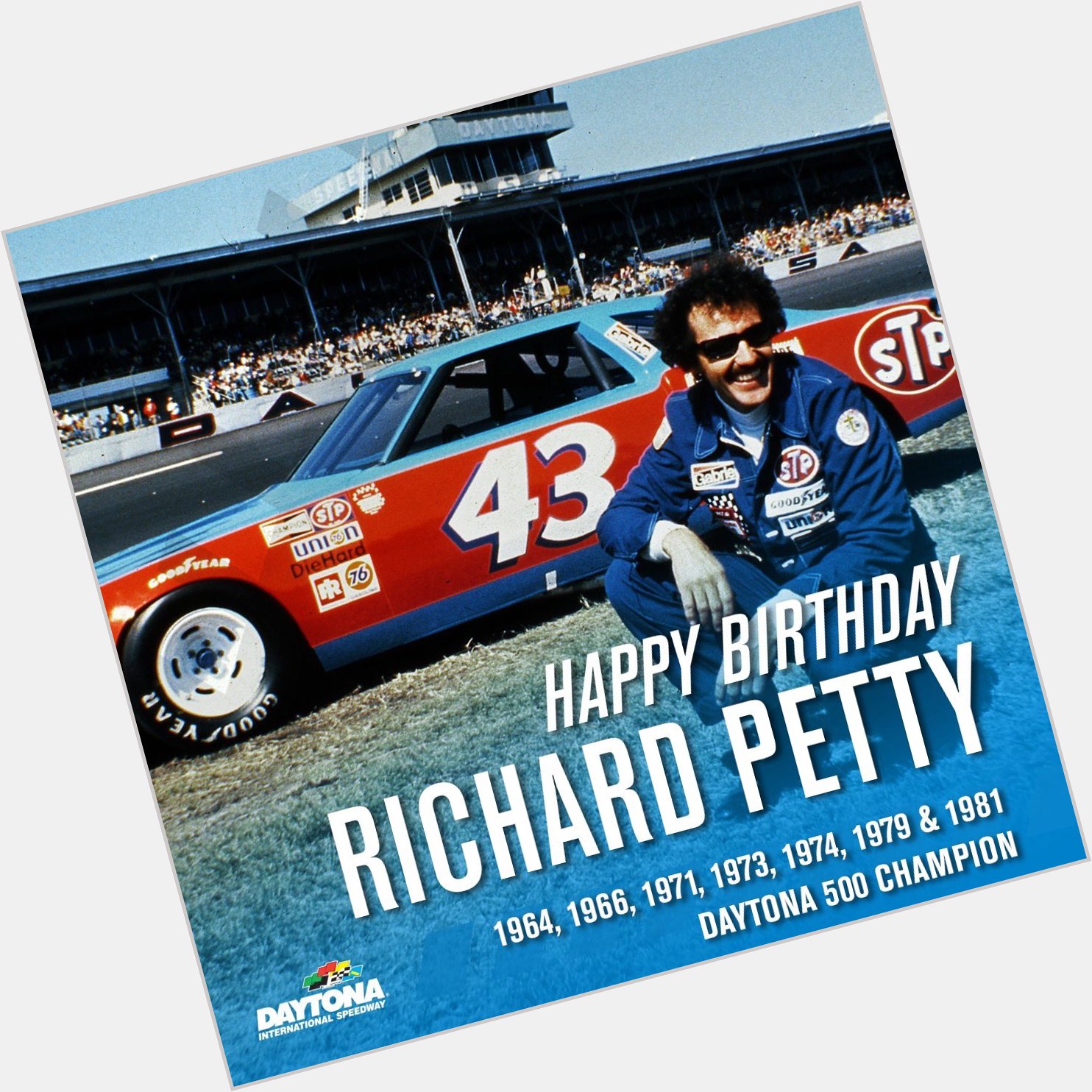 Happy 82nd Birthday to NASCAR Legend and seven-time Champion The King, Richard Petty! 