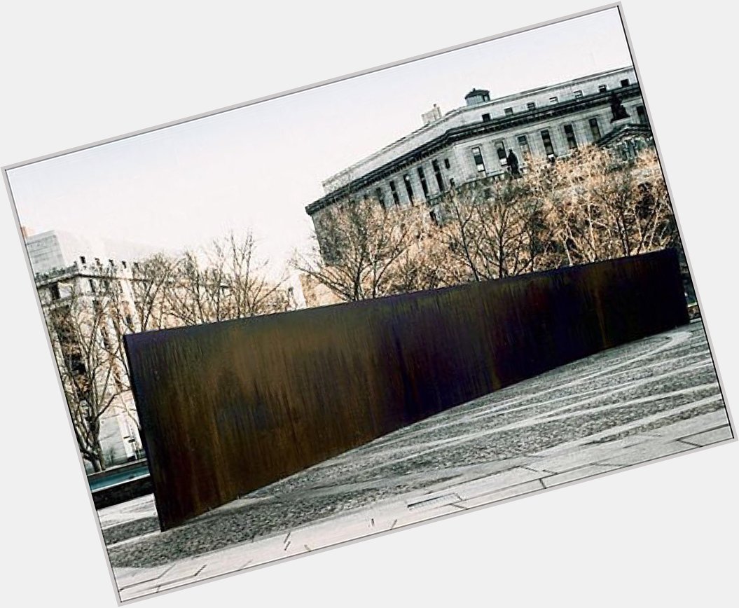 Happy 76th Birthday Richard Serra    here is his Titled Arc 