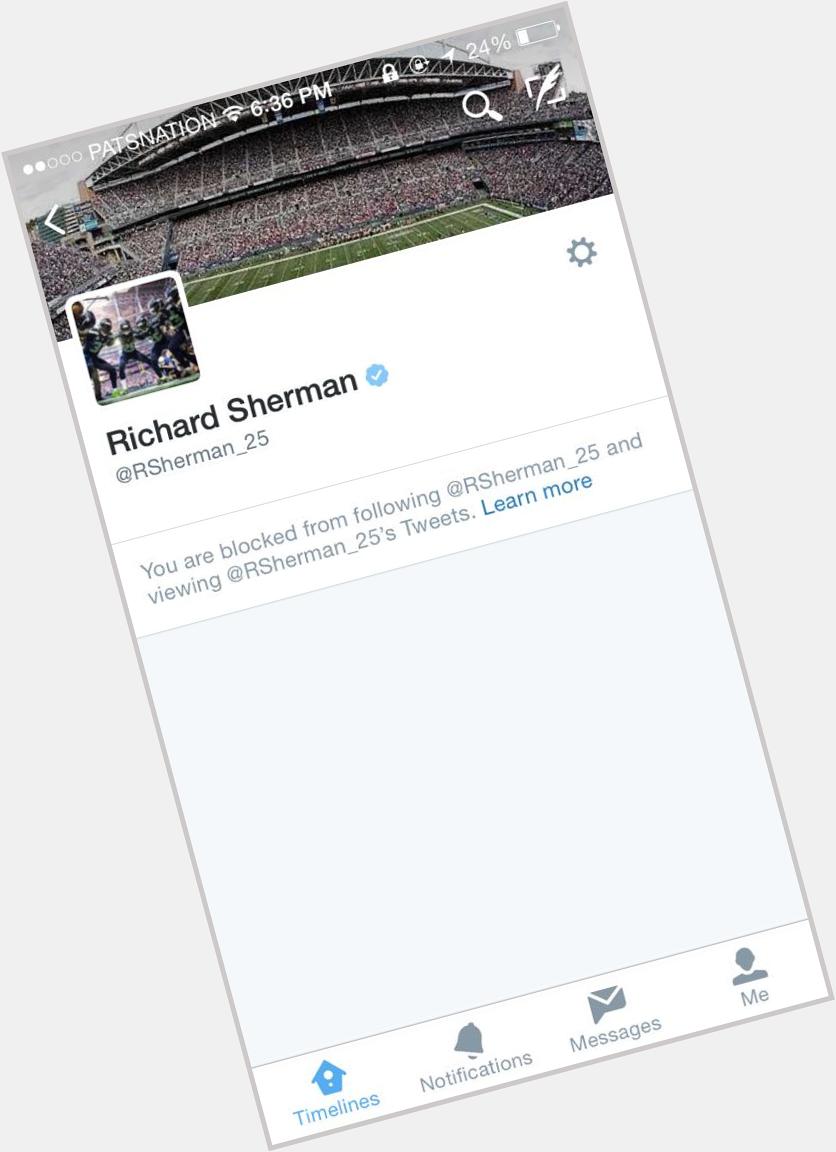I\d wish Richard Sherman a happy birthday but.. 