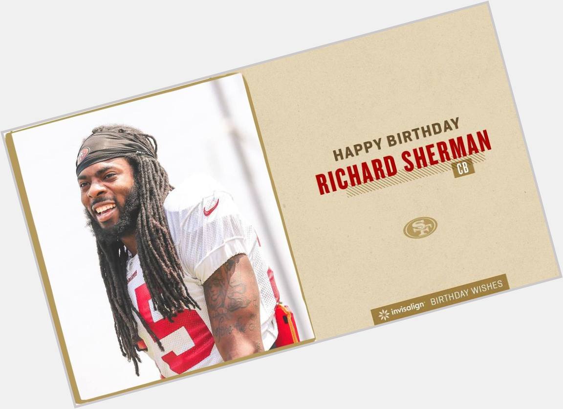 Join us in wishing Richard Sherman a happy birthday!  