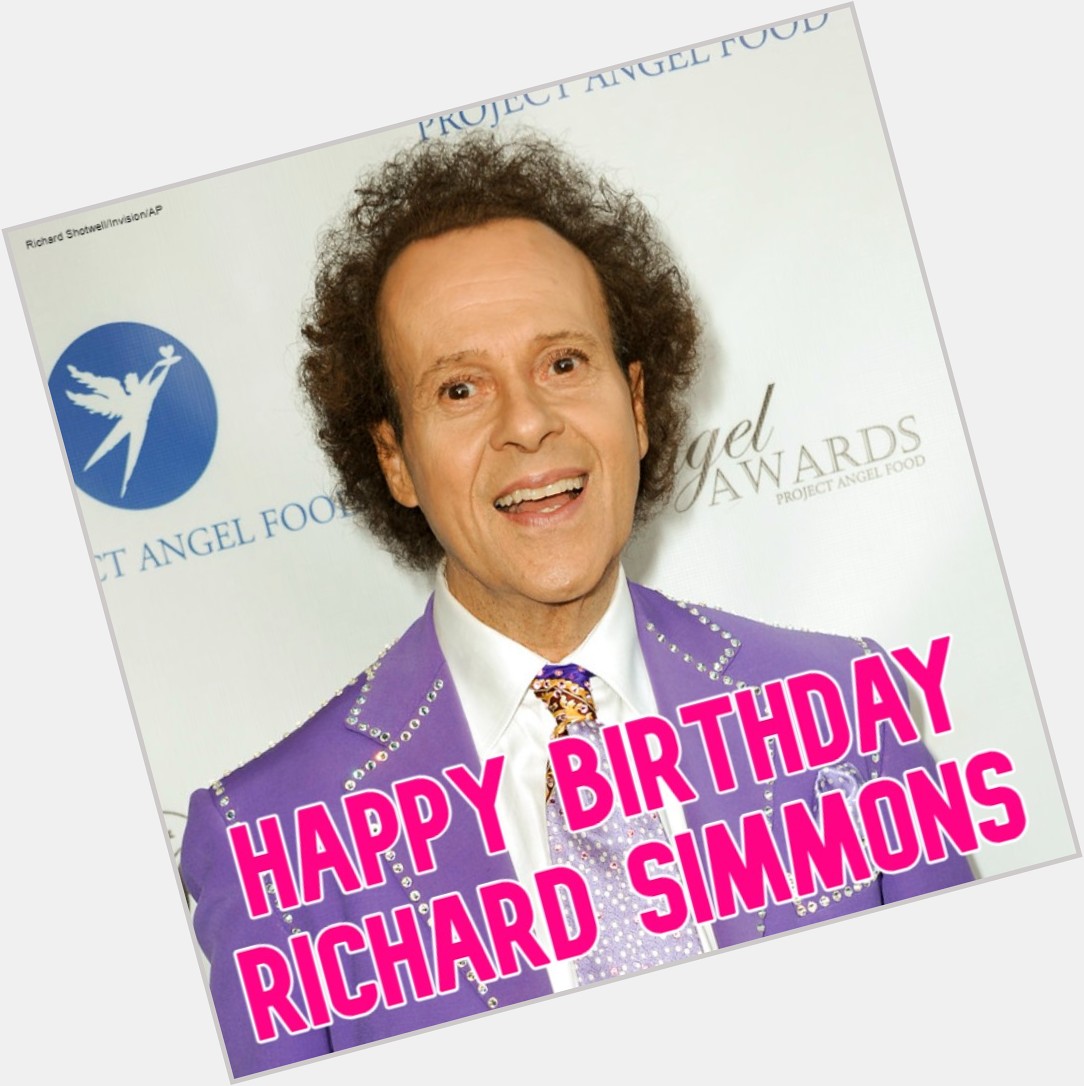  HAPPY BIRTHDAY! Fitness guru Richard Simmons turns 7 5 today. 