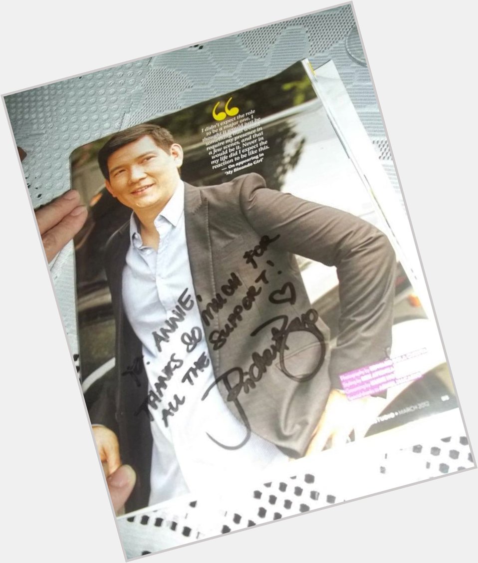 HAPPY BIRTHDAY RICHARD YAP your 1st message to me the 1st time i saw you. I have this magazine with me 