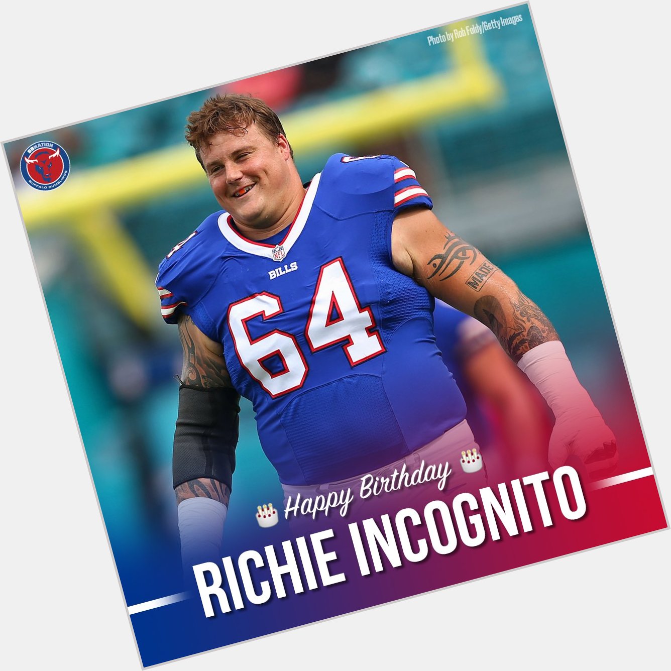 Happy belated birthday to Richie Incognito. Hopefully you\re still smiling, big guy! 