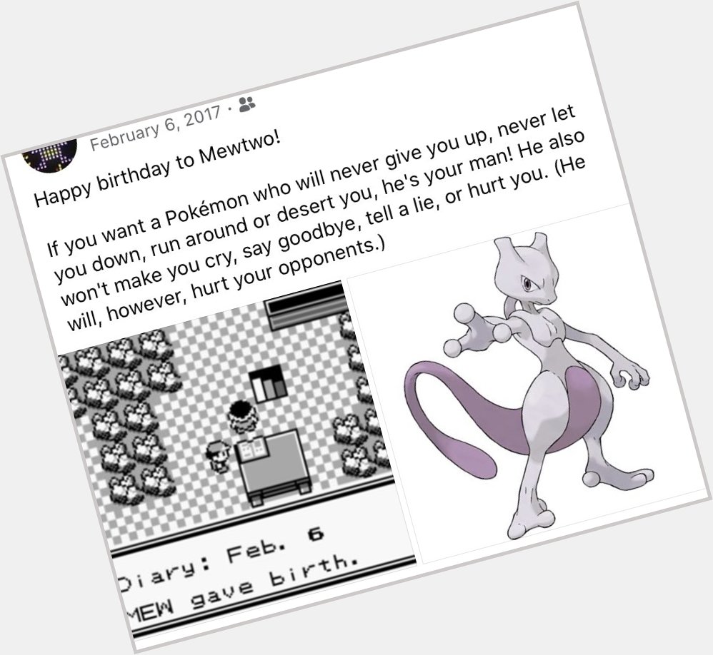 Happy birthday to Rick Astley and Mewtwo 