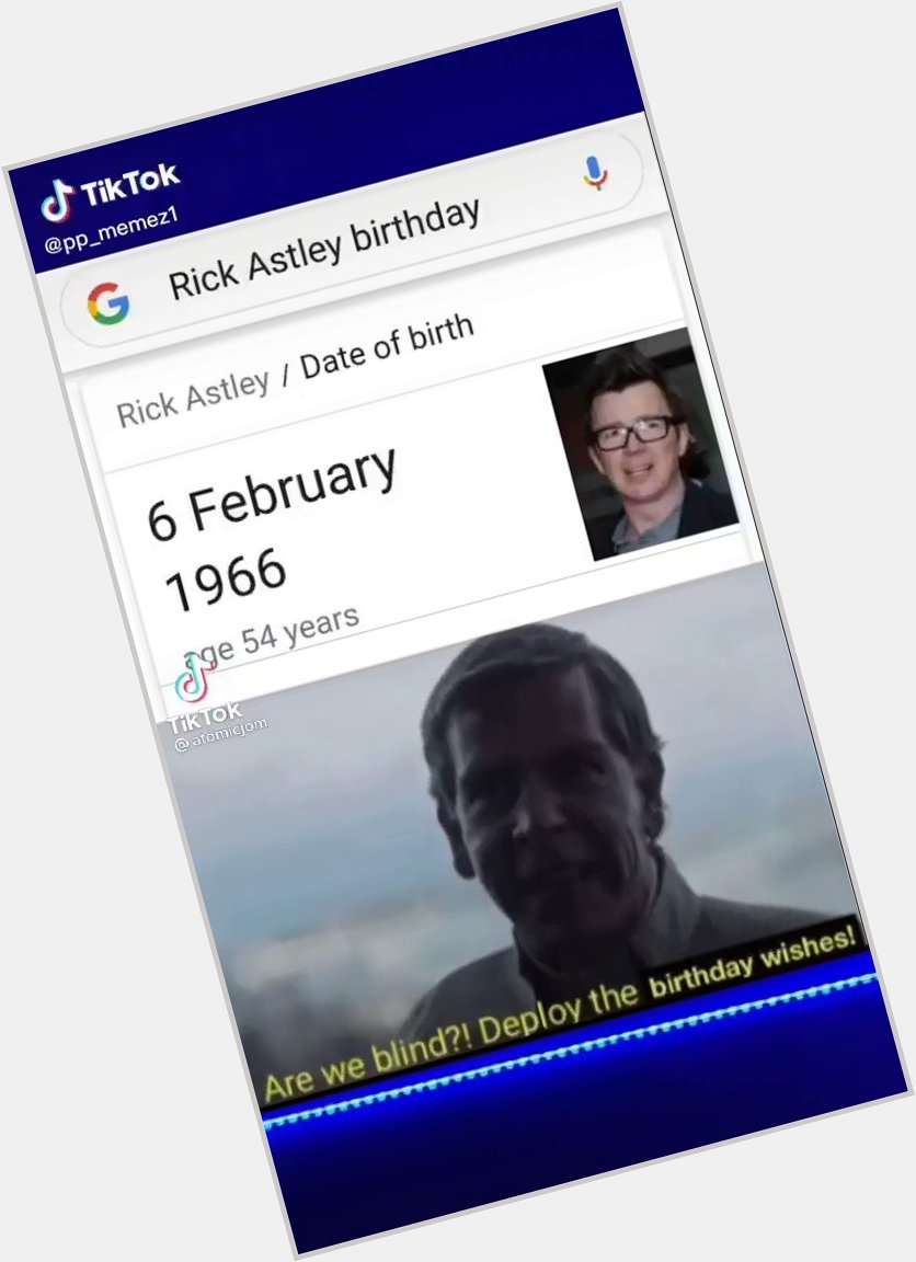 Happy birthday Rick Astley! 