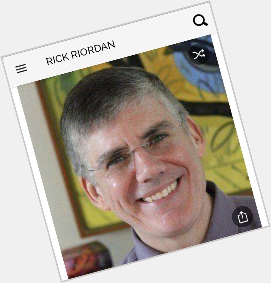 Happy birthday to this great young adult author. Happy birthday to Rick Riordan 