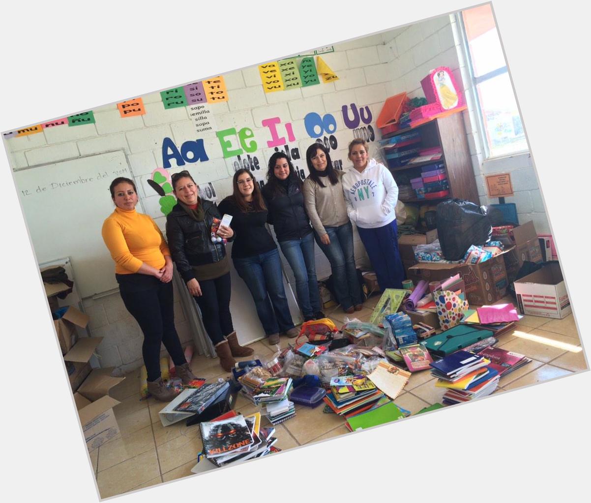  y yo apoyamos a 9 escuelas rurales cerca de Monterrey, México Happy BDay 