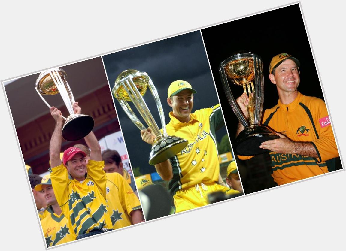 1999 WC
2003 WC
2007 WC

Happy Birthday To Former Australian Captain, Ricky Ponting! 