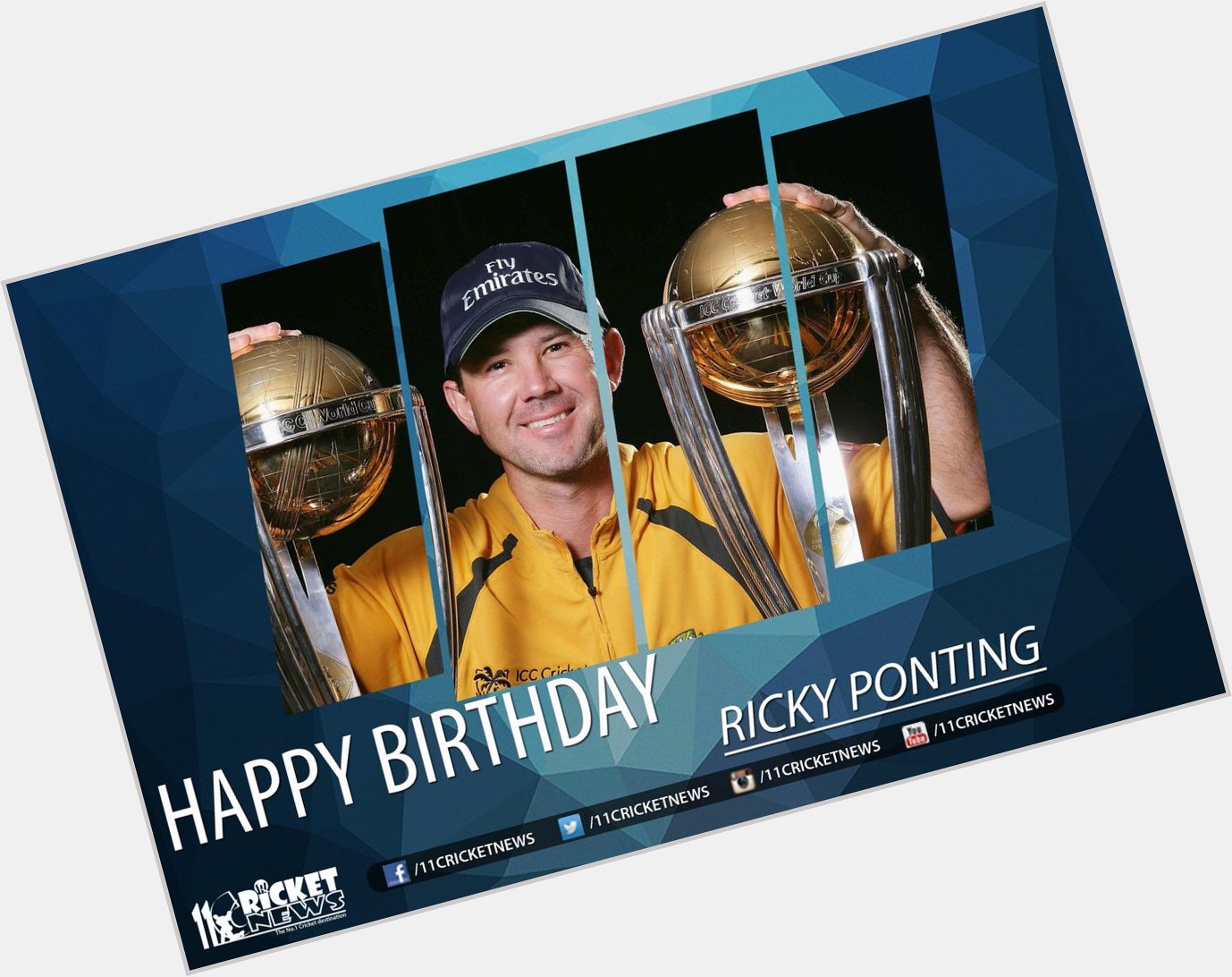 Happy Birthday \" Ricky Ponting\" He turns 44 today 