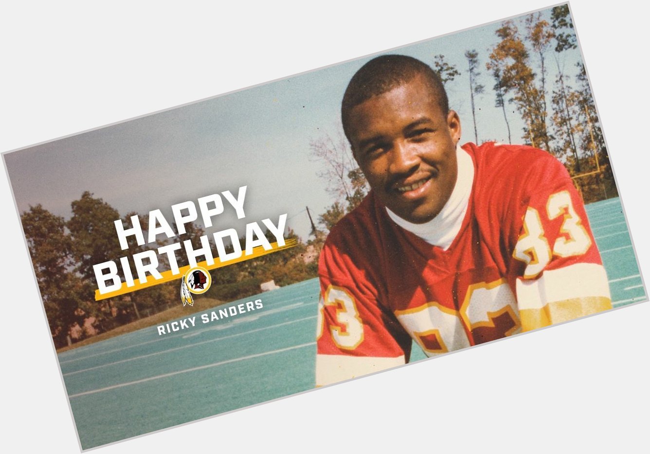 Happy birthday to WR Ricky Sanders, a key member of \"The Posse.\"  
