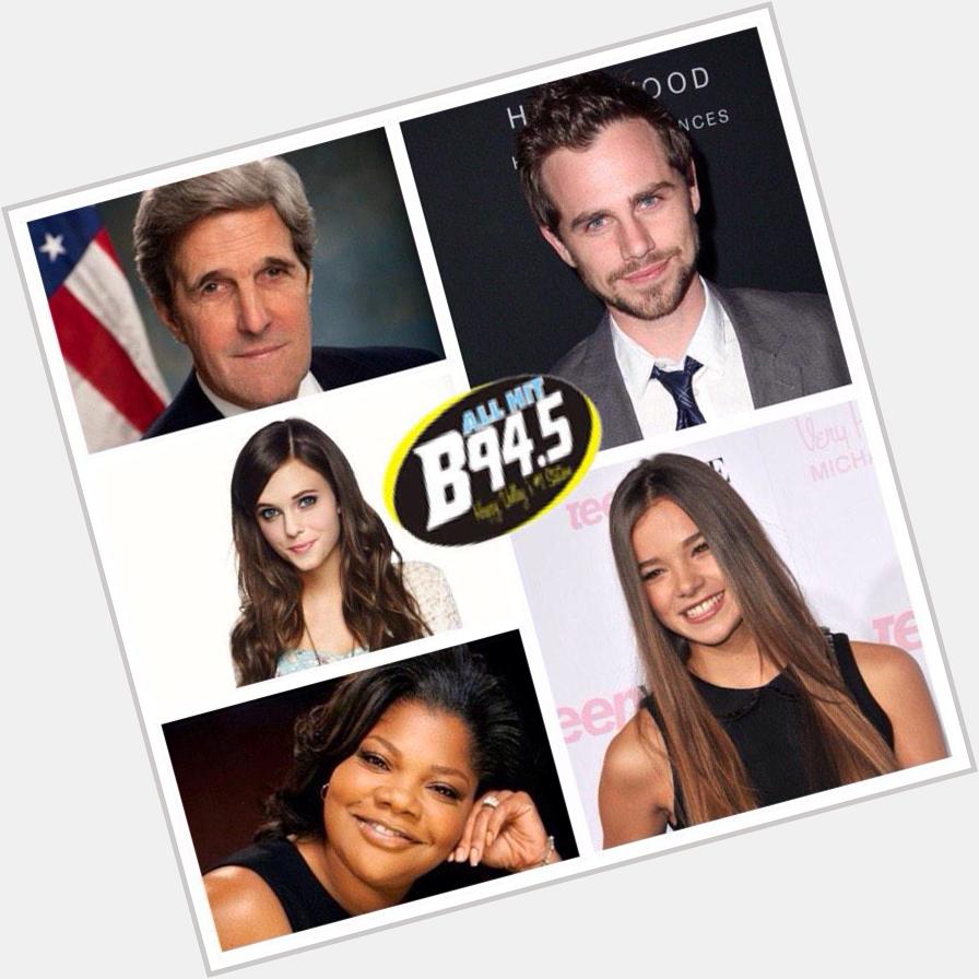 B94.5 wishes Rider Strong(34) John Kerry(70) Hailee Steinfeld(17) Tiffany Alvord(21) and MoNique(46) happy bday! 