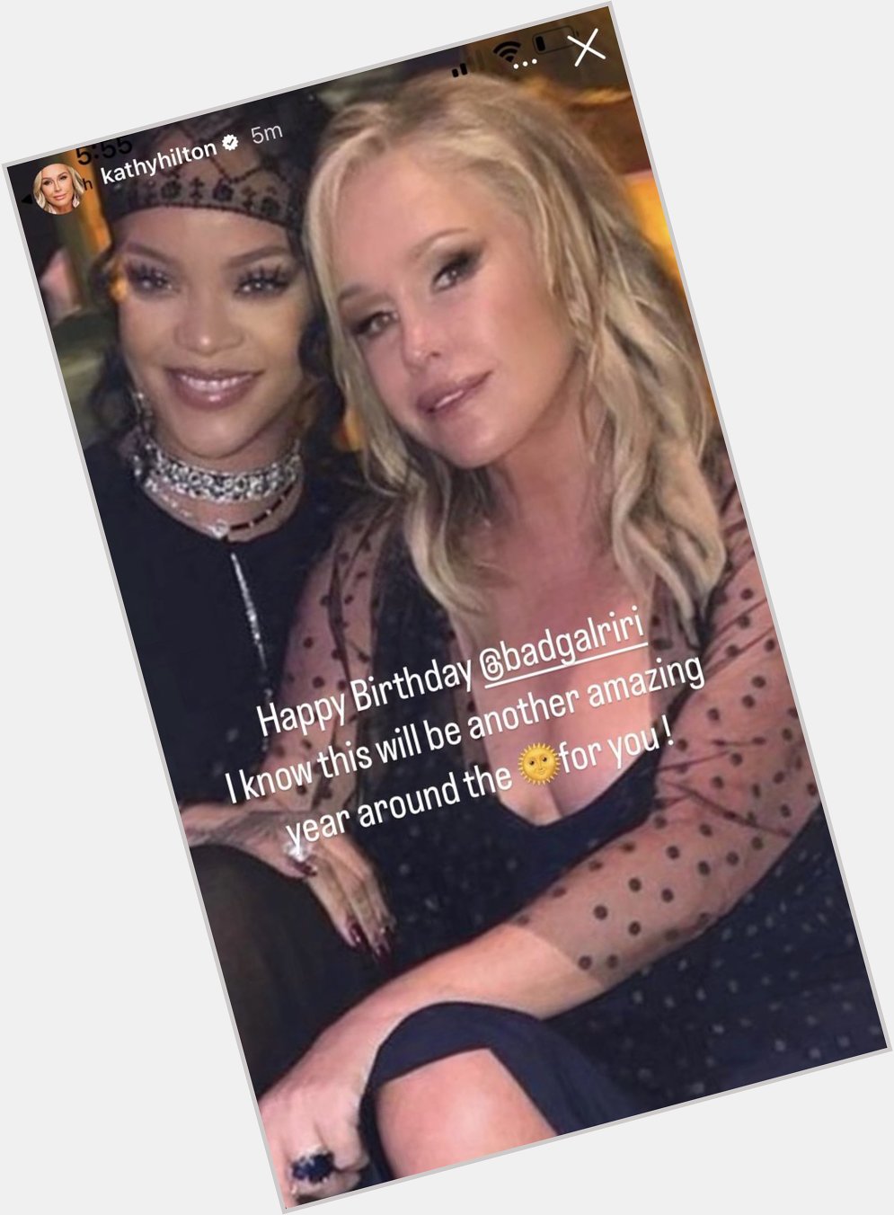 Kathy wishes Rihanna a Happy Birthday  