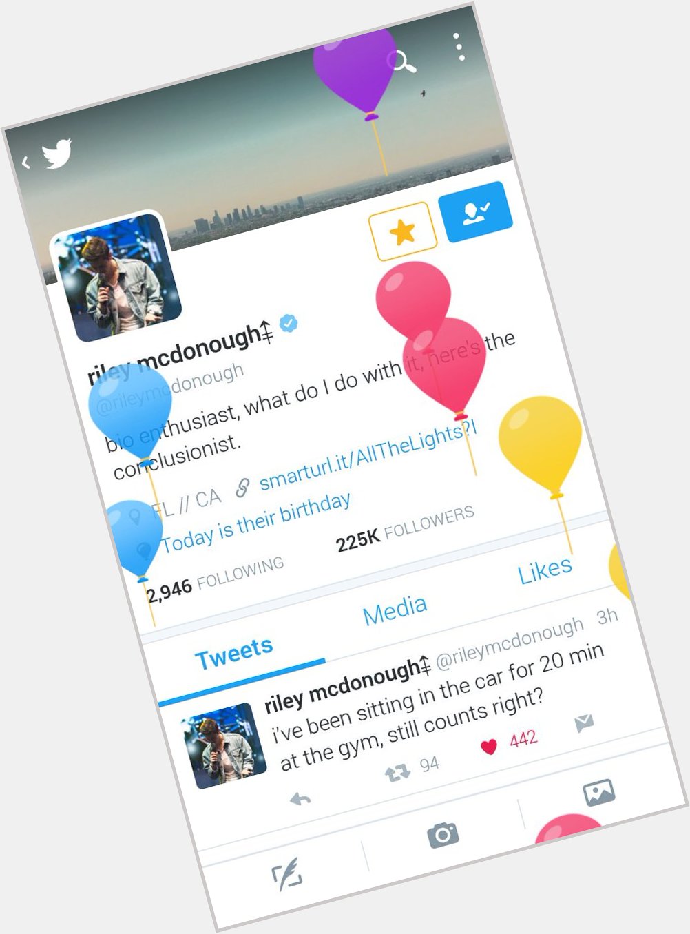 Happy birthday Riley McDonough The balloons are so cute as you are  