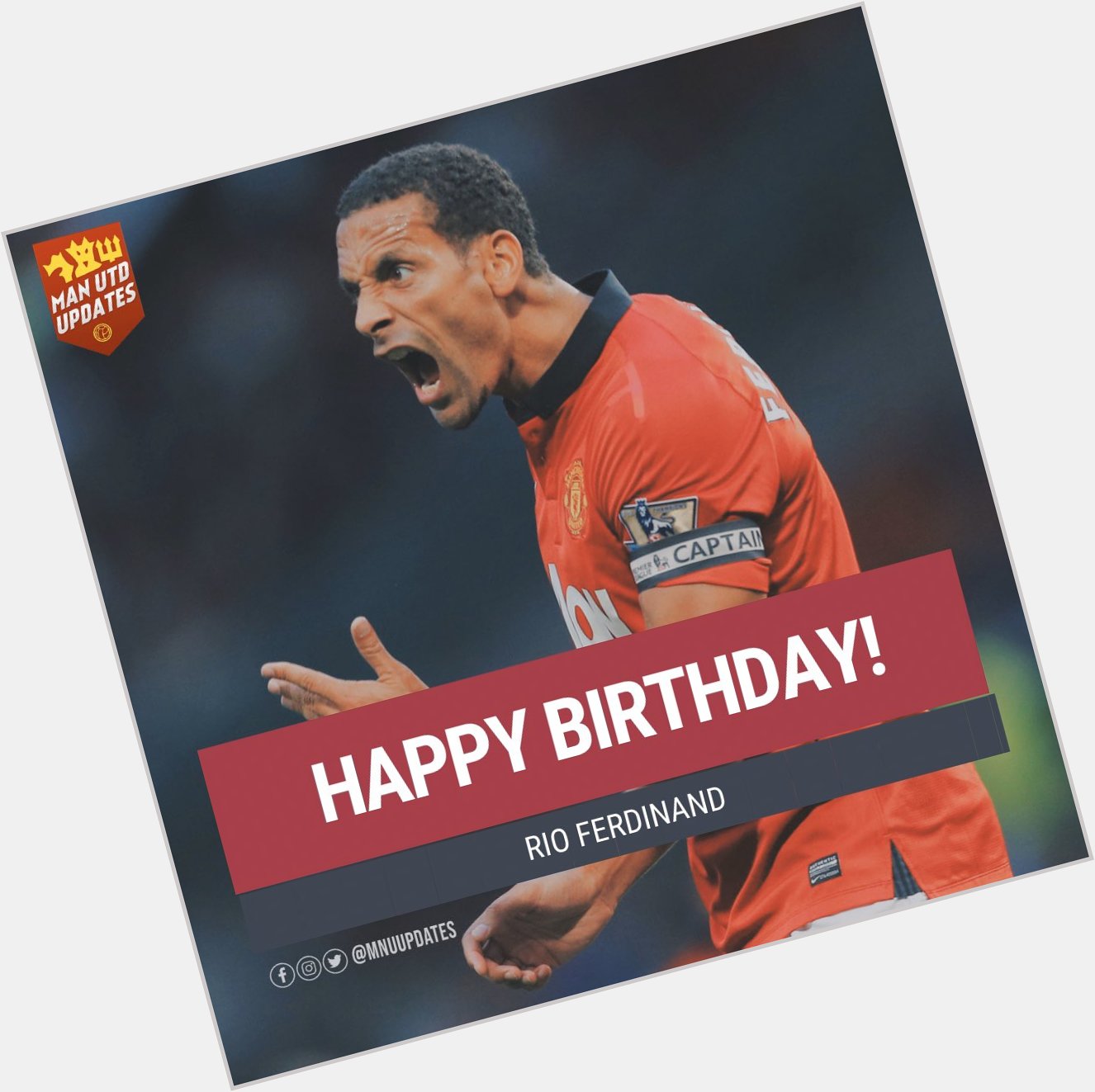 Happy 41st birthday to Rio Ferdinand.     